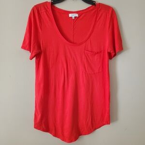 Babaton Cherry Red Tee Shirt Short Sleeve Top Size Small Casual Layer Capsule